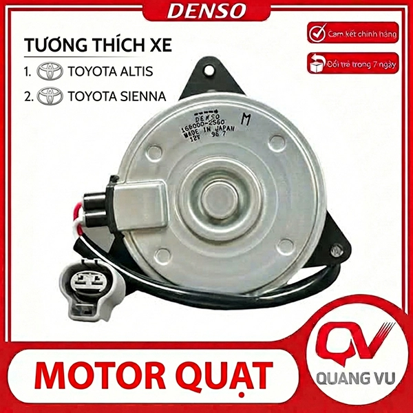 Motor Quạt Denso Tương Thích Toyota Altis đời 2008 trở lên & Toyota Sienna