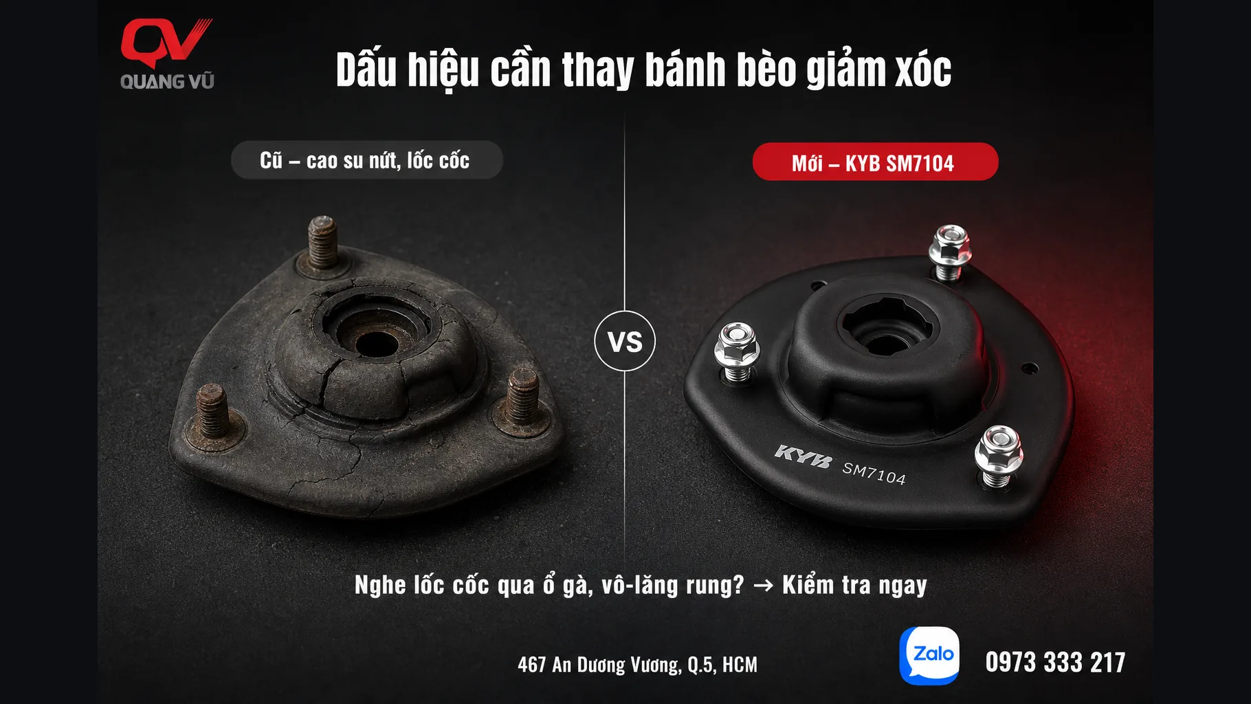 Bánh bèo giảm xóc trước Toyota Camry KYB giá tốt 3 260530 1417 qv sm7104 camry banhbeo failure 16x9 1
